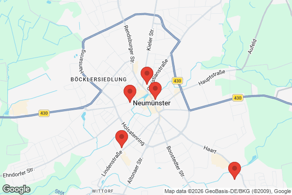 Karte mit Entrümpelungsaufträgen in Neumünster