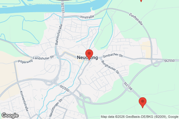 Karte mit Entrümpelungsaufträgen in Neuötting