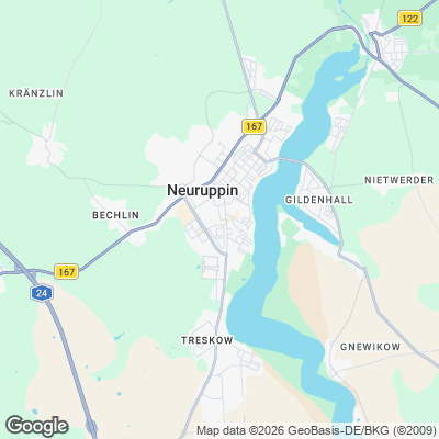 Karte von Neuruppin und Umgebung