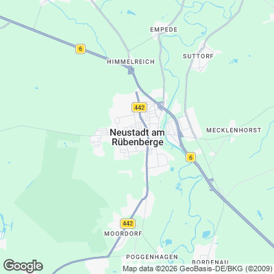 Karte von Neustadt am Rübenberge und Umgebung