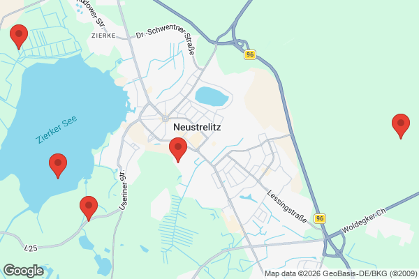 Karte mit Entrümpelungsaufträgen in Neustrelitz