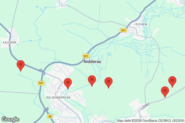 Karte mit Entrümpelungsaufträgen in Nidderau
