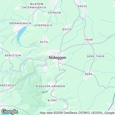 Karte von Nideggen und Umgebung
