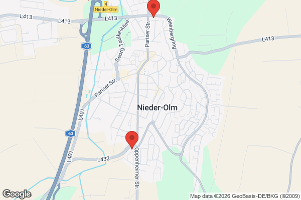Karte mit Entrümpelungsaufträgen in Nieder-Olm