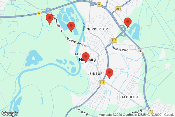 Karte mit Entrümpelungsaufträgen in Nienburg (Weser)