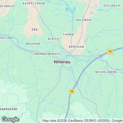 Karte von Nittenau und Umgebung