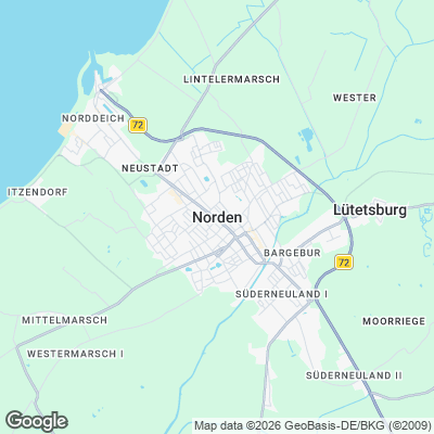 Karte von Norden und Umgebung