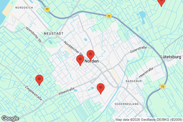 Karte mit Entrümpelungsaufträgen in Norden
