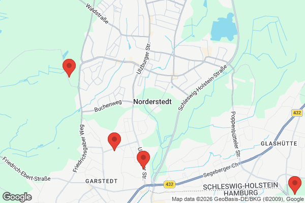Karte mit Entrümpelungsaufträgen in Norderstedt