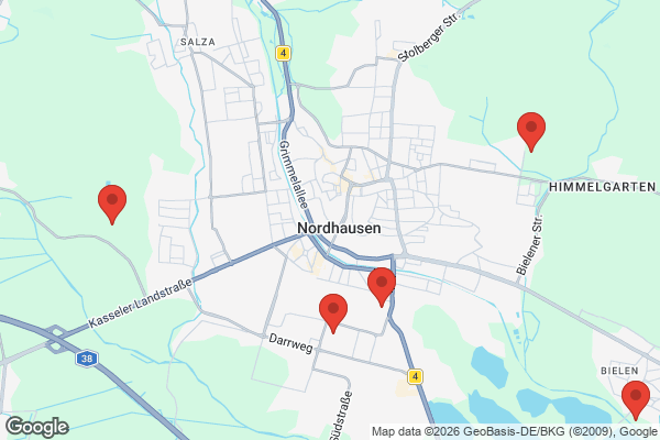 Karte mit Entrümpelungsaufträgen in Nordhausen