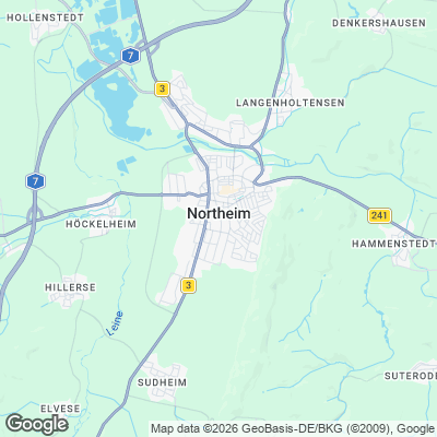 Karte von Northeim und Umgebung
