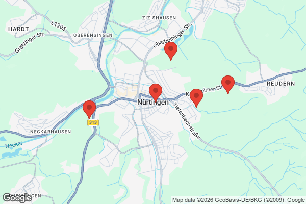 Karte mit Entrümpelungsaufträgen in Nürtingen