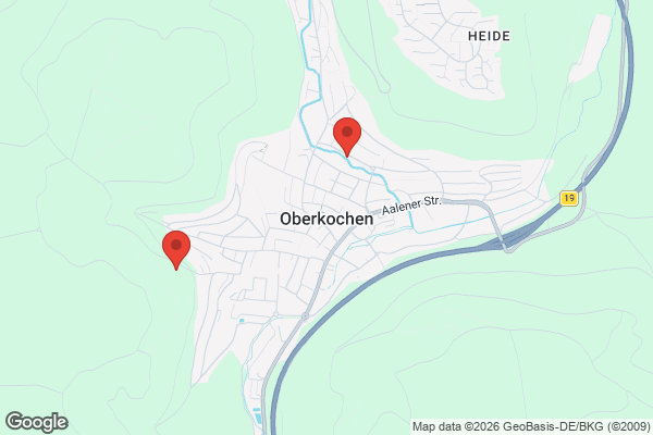 Karte mit Entrümpelungsaufträgen in Oberkochen