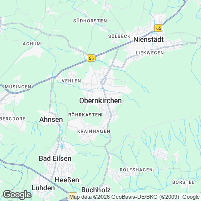 Karte von Obernkirchen und Umgebung