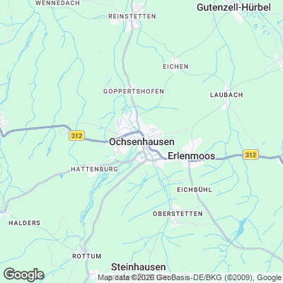Karte von Ochsenhausen und Umgebung