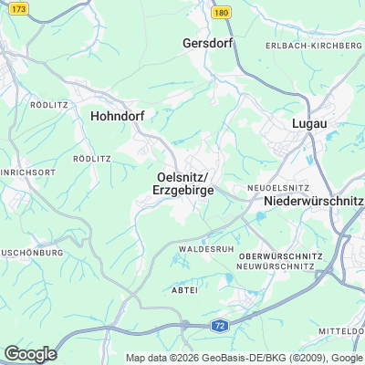 Karte von Oelsnitz und Umgebung