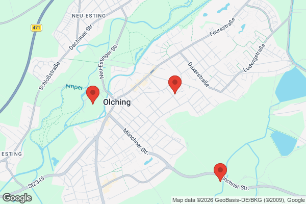 Karte mit Entrümpelungsaufträgen in Olching