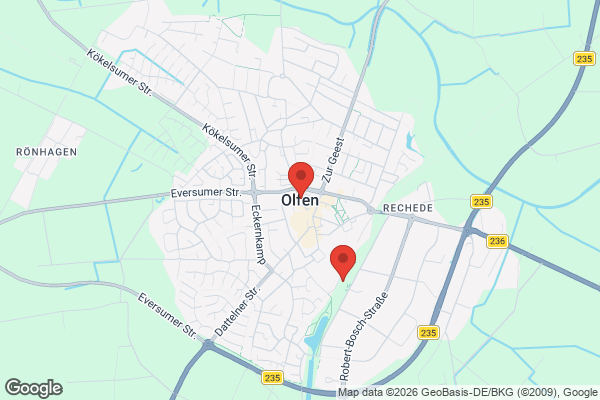 Karte mit Entrümpelungsaufträgen in Olfen