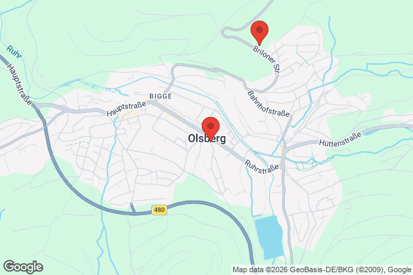 Karte mit Entrümpelungsaufträgen in Olsberg