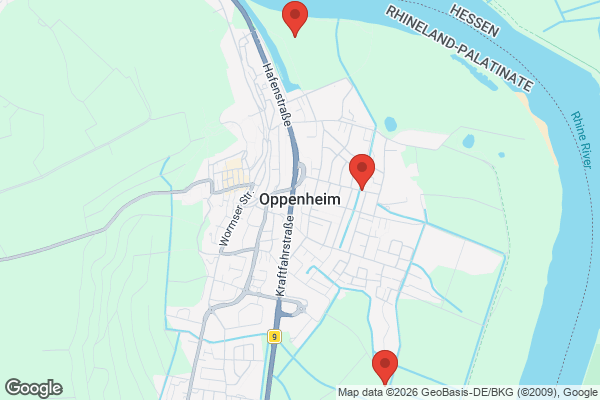 Karte mit Entrümpelungsaufträgen in Oppenheim
