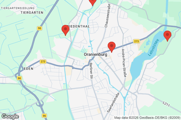 Karte mit Entrümpelungsaufträgen in Oranienburg