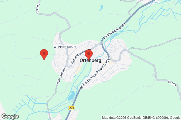Karte mit Entrümpelungsaufträgen in Ortenberg
