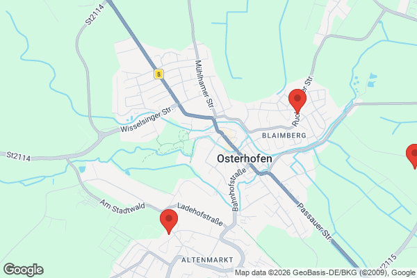 Karte mit Entrümpelungsaufträgen in Osterhofen