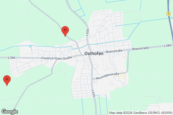 Karte mit Entrümpelungsaufträgen in Osthofen