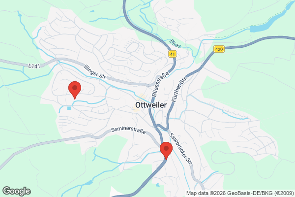 Karte mit Entrümpelungsaufträgen in Ottweiler