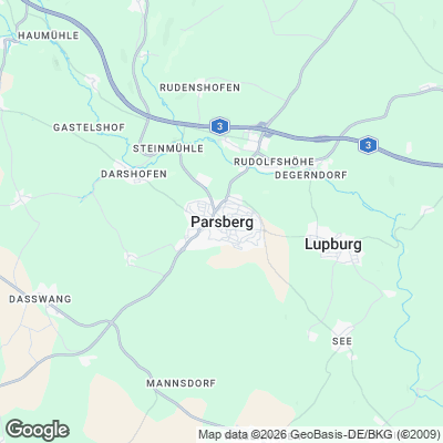 Karte von Parsberg und Umgebung