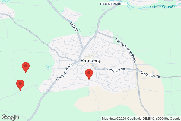 Karte mit Entrümpelungsaufträgen in Parsberg