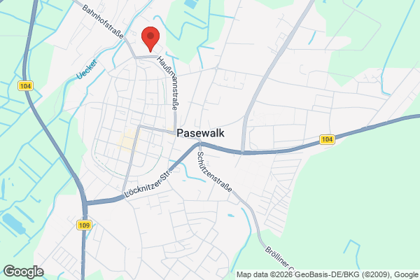 Karte mit Entrümpelungsaufträgen in Pasewalk