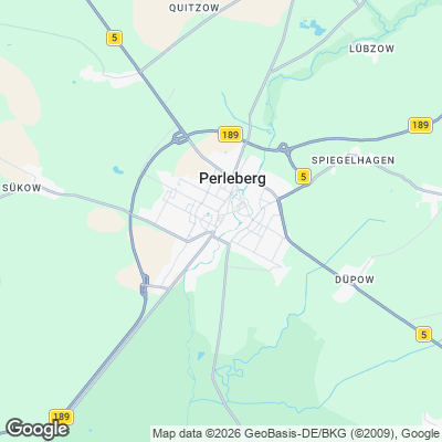 Karte von Perleberg und Umgebung