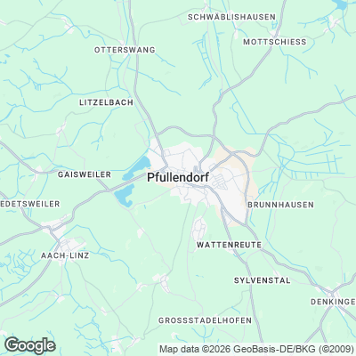 Karte von Pfullendorf und Umgebung