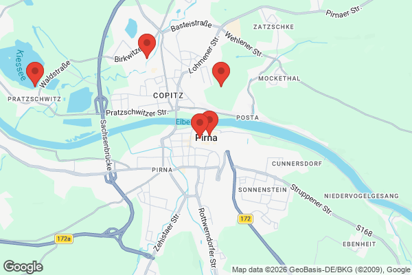 Karte mit Entrümpelungsaufträgen in Pirna