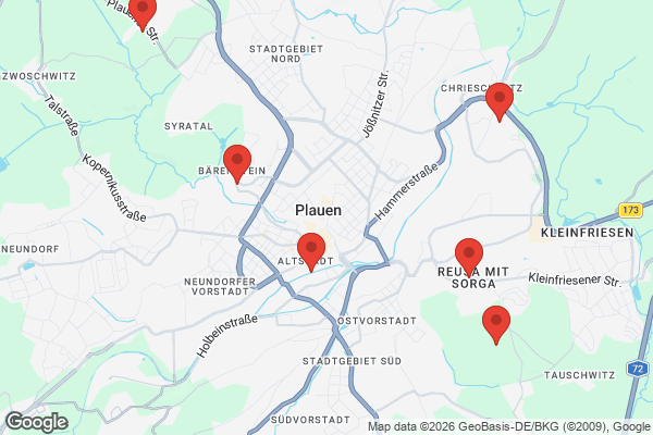 Karte mit Entrümpelungsaufträgen in Plauen