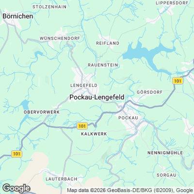 Karte von Pockau-Lengefeld und Umgebung