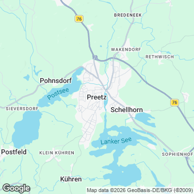 Karte von Preetz und Umgebung