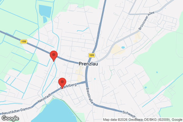Karte mit Entrümpelungsaufträgen in Prenzlau