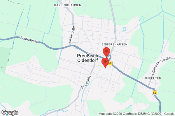 Karte mit Entrümpelungsaufträgen in Preußisch Oldendorf