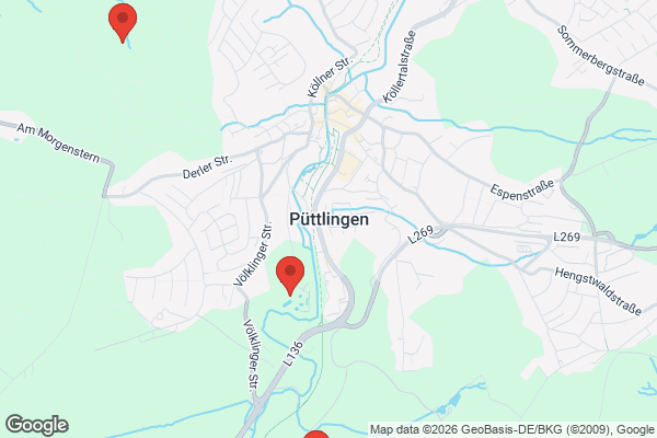Karte mit Entrümpelungsaufträgen in Püttlingen