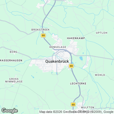Karte von Quakenbrück und Umgebung