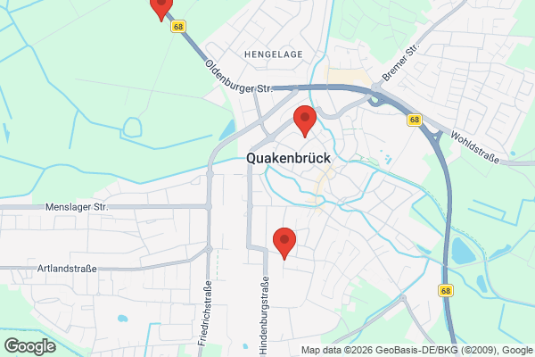 Karte mit Entrümpelungsaufträgen in Quakenbrück