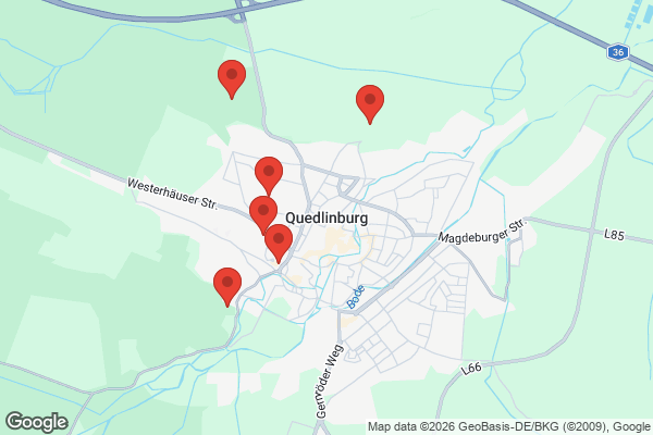 Karte mit Entrümpelungsaufträgen in Quedlinburg