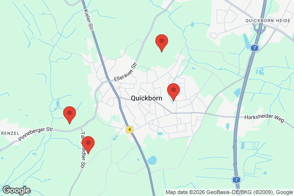 Karte mit Entrümpelungsaufträgen in Quickborn
