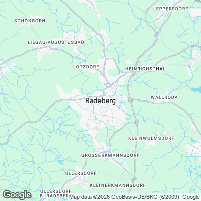 Karte von Radeberg und Umgebung