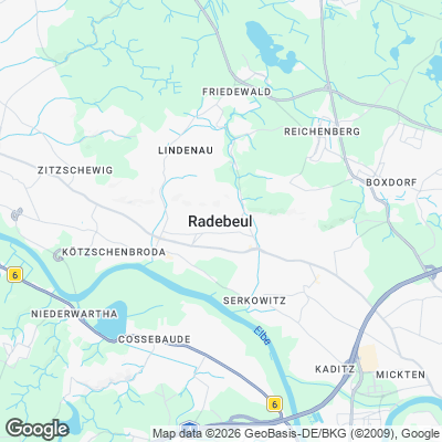 Karte von Radebeul und Umgebung