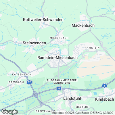 Karte von Ramstein-Miesenbach und Umgebung