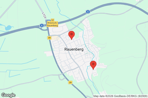 Karte mit Entrümpelungsaufträgen in Rauenberg