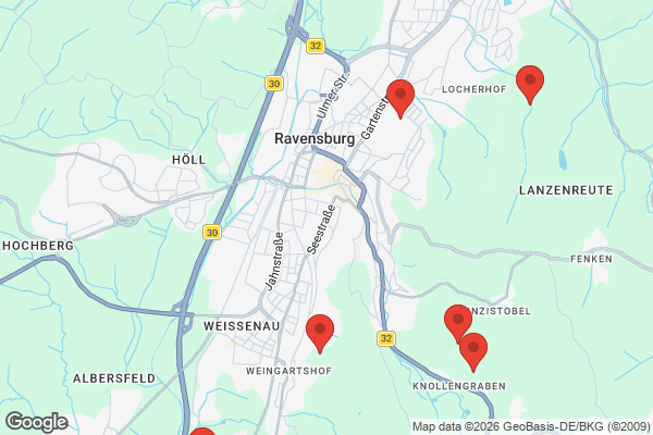 Karte mit Entrümpelungsaufträgen in Ravensburg